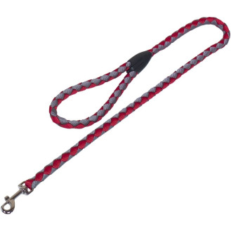 Nobby Corda Rope Leash Усиленный поводок из паракорда для активных собак (Red/Grey L-XL)