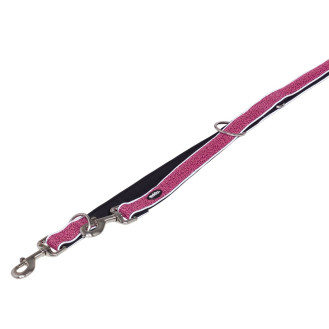 Nobby Cayo 3 in 1 Leash Светоотражающий поводок-перестежка с мехозащитной подкладкой для собак (Pink L-XL)