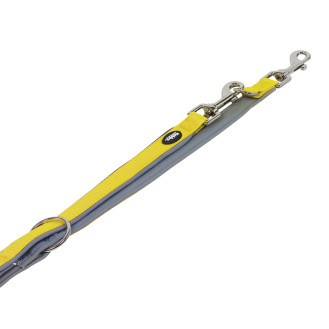 Nobby Classic Preno 3 in 1 Leash Нейлоновый поводок-перестёжка с мягкой подкладкой для собак (Yellow L-XL)