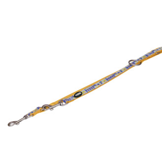 Nobby Style 3 in 1 Leash Нейлоновый поводок-перестежка с узором для собак (Gold XS-S)