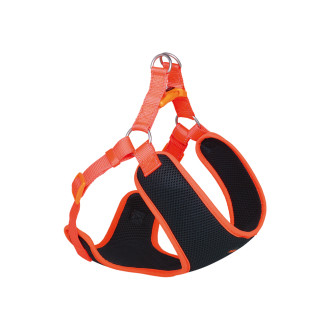 Nobby Black Mesh Reflect Air Step-in Harness Воздухопроницаемая светоотражающая мягкая шлейка для собак (Orange XL)