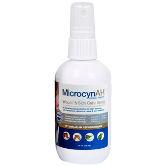 MicrocynAH Wound & Skin Care Spray Спрей для обработки ран и ухода за кожей животных, рептилий и птиц