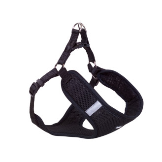 Nobby Mesh Reflect Air Step-in Harness Воздухопроницаемая мягкая шлейка для собак со светоотражающими полосками (Black M)