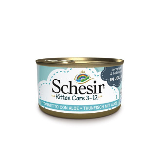 Schesir Kitten Tuna & Aloe in Jelly Консерва для котят в возрасте до 1 года Тунец с Алое в желе