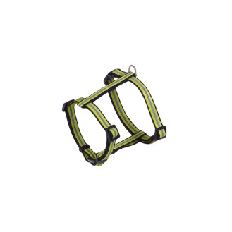 Nobby Mini Reflect H-shaped Harness Светоотражающая анатомическая шлейка для щенков и маленьких собак (Lime XXS-XS)