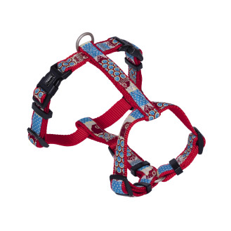 Nobby Style H-shaped Harness Анатомическая шлея для собак с плавной регулировкой и ярким узором (Red XS-S)