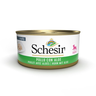 Schesir Puppy Chicken Fillets & Aloe in Jelly Консерва для щенков в возрасте до 1 года Куриное филе с Алое в желе