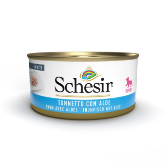 Schesir Puppy Tuna & Aloe in Jelly Консерва для щенков в возрасте до 1 года Тунец с Алое в желе