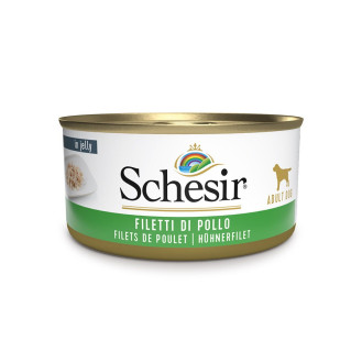 Schesir Adult Dog Chicken Fillets in Jelly Консерва для собак в возрасте от 1 года Куриное филе в желе