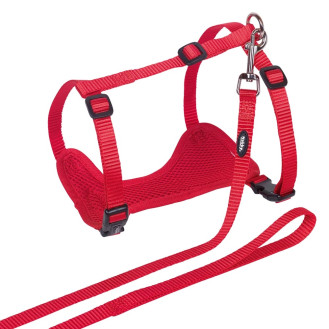 Nobby Cat Harness Mesh Правильная шлея с поводком и мягкой подкладкой для котов и кошек (Red L-XL)