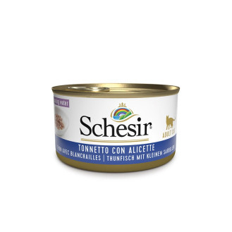 Schesir Adult Cat Tuna & Whitebaits Natural Style Консерва для котів віком від 1 року Тунець з Анчоусами у власному соку