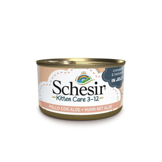 Schesir Kitten Chicken Fillets & Aloe in Jelly Консерва для котят в возрасте до 1 года Куриное филе с Алое в желе