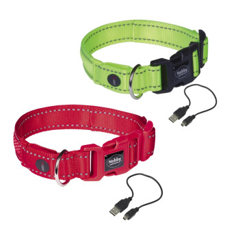 Nobby Flash Mesh LED Collar Світлодіодний нейлоновий нашийник для собак, що світиться вночі