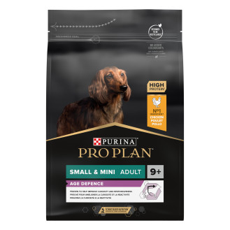 Purina Pro Plan Small & Mini Age Defence Adult 9+ Chicken Сухой корм с курицей для пожилых собак маленьких пород (3 кг)