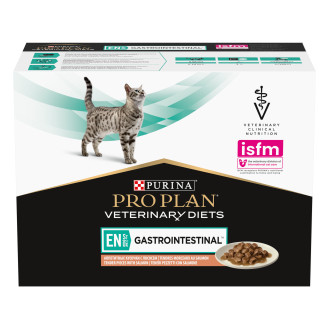 Purina Pro Plan Veterinary Diets EN Gastrointestinal Salmon Влажный лечебный корм с лососем для котов с заболеваниями желудочно-кишечного тракта (850 г)
