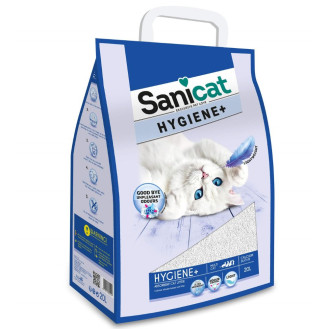 Sanicat Hygiene Plus Multi Cat Поглинаючий гіпоалергенний наповнювач для декількох котів, що не прилипає до лап