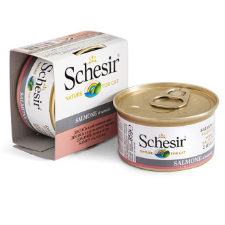 Schesir Adult Cat Salmon Natural Style Консерва для котов в возрасте от 1 года Лосось в собственном соку