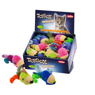Nobby Plush Catnip Mouse Игрушка для котов ToyBox Мышата с перьями и кошачьей мятой