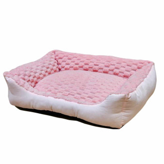 Nobby Diamond Bed Антискользящая плюшевая лежанка с бортиками для собак и котов (Pink XS)