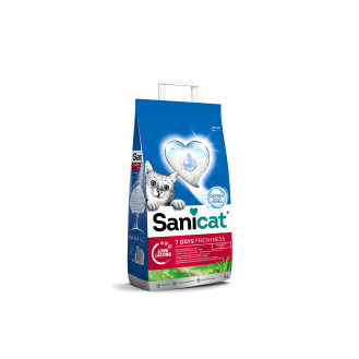 Sanicat Ultra 7 Days Freshness Aloe Vera Минеральный ультравпитывающий наполнитель для котов с ароматом алоэ вера