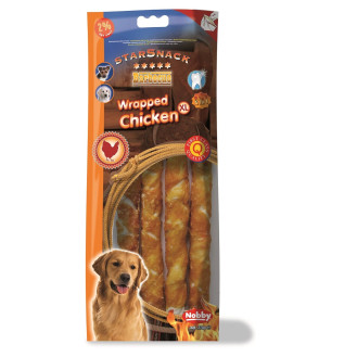 Nobby StarSnack Dental BBQ Wrapped Chicken Лакомства для ухода за зубами собак Куриные трубочки (270 г 25 см)