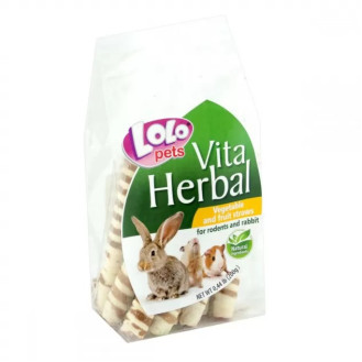 LoLo Pets Vita Herbal Rodents & Rabbit Vegetable & Fruit Straws Лакомства для грызунов и кроликов Фруктово-овощные трубочки