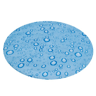 Nobby Cooling Mat Bubble Disc Охолоджуючий круглий килимок для собак та котів Блакитні краплі