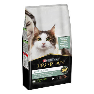 Purina Pro Plan LiveClear Sterilised Adult 1+ Salmon Сухий корм з лососем для стерилізованих кішок, знижуючий рівень алергенів на шерсті