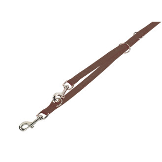 Nobby Classic 3 in 1 Leash Нейлоновый крепкий поводок-перестежка с классическим карабином для собак (Brown L-XL)