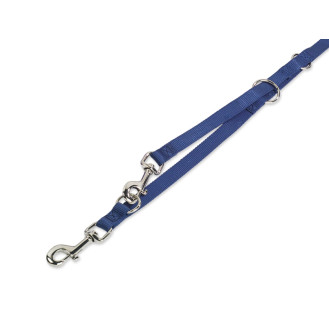 Nobby Classic 3 in 1 Leash Нейлоновый крепкий поводок-перестежка с классическим карабином для собак (Blue M-L)