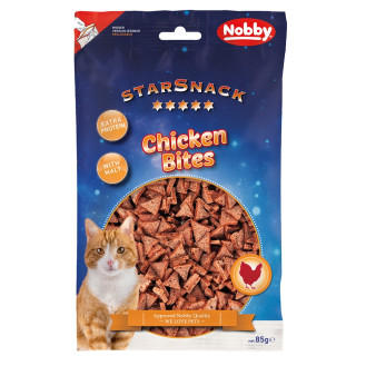 Nobby StarSnack Cat Extra Protein Chicken Bites & Malts Протеїнові ласощі для котів Трикутники з В'яленої Курки з Солодом