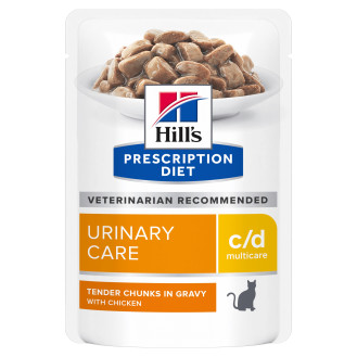 Hill's Prescription Diet c/d Multicare Urinary Care Chicken Влажный лечебный корм c курицей для котов при мочекаменной болезни