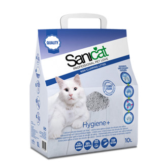 Sanicat Hygiene Plus Поглинаючий гіпоалергенний наповнювач для котів, що не прилипає до лап