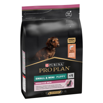 Purina Pro Plan Small & Mini Sensitive Skin Puppy Salmon Сухой корм с лососем для щенков маленьких пород с чувствительной кожей