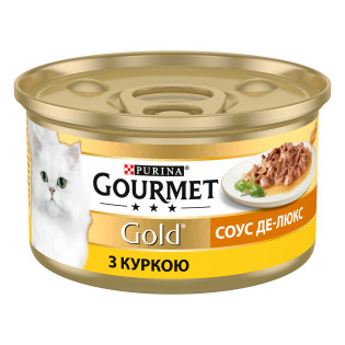 Gourmet Gold Sauce De Luxe Chicken Консерва для котів Курка в соусі Де-Люкс