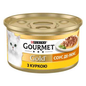 Gourmet Gold Sauce De Luxe Chicken Консерва для котів Курка в соусі Де-Люкс