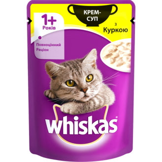 Whiskas Adult 1+ Cream Soup with Chicken Влажный корм для взрослых котов в возрасте от 1 года Крем-суп с Курицей