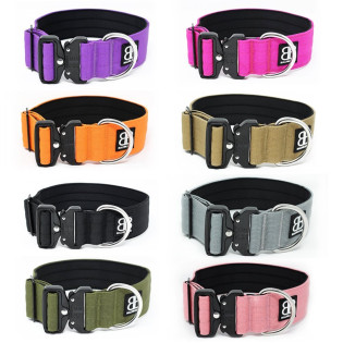 BullyBillows Combat Collar No Handle 5 cm Широкий сверхпрочный ошейник для собак c тактическим замком