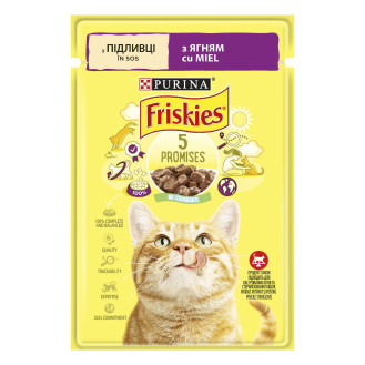 Friskies Lamb in Gravy Влажный корм для взрослых котов Кусочки с ягненком в подливе