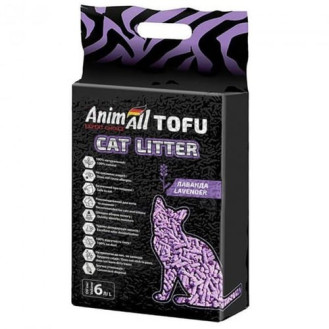 AnimAll Tofu Lavender Соевый комкующий наполнитель для котов с ароматом лаванды