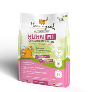 I Love my cat Sterilized Chicken Fit Безглютеновий сухий корм холістик з куркою для стерилізованих кішок