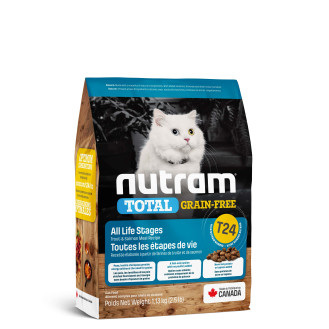 Nutram T24 Total Grain-Free Adult Cat Trout & Salmon Беззерновий сухий корм з фореллю та лососем для котів