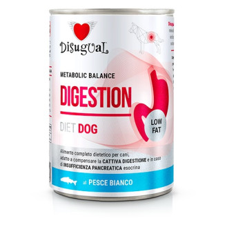 Disugual Metabolic Balance Diet Dog Digestion Low Fat White Fish Вологий лікувальний корм для собак при захворюваннях ШКТ Паштет з Білої Риби