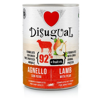 Disugual Dog MonoProtein Fruit 92% Lamb & Pear Монопротеиновая беззерновая консерва для собак Паштет из Ягненка и Груши