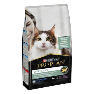 Purina Pro Plan LiveClear Sterilised Senior 7+ Turkey Сухий корм з індичкою для літніх стерилізованих кішок, знижуючий рівень алергенів на шерсті