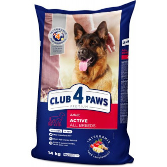 Club 4 Paws Premium Adult Active All Breeds Сухой корм с курицей для взрослых активных и рабочих собак