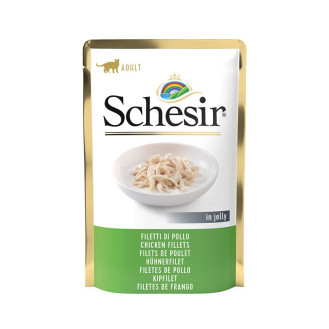 Schesir Adult Cat Chicken Fillets in Jelly Вологий корм для котів віком від 1 року Куряче філе в желе