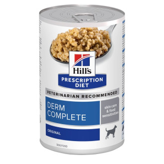 Hill's Prescription Diet Derm Complete Лечебная консерва c яйцом и рисом для собак при пищевой аллергии и дерматитах