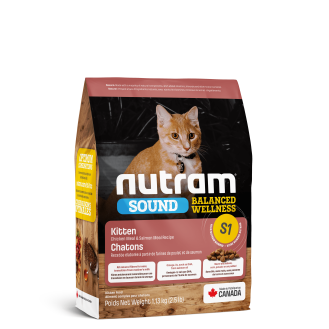 Nutram S1 Sound Balanced Wellness Kitten Chicken & Salmon Сухой корм с курицей и лососем для котят