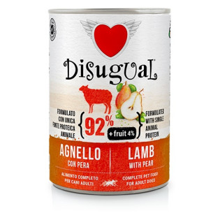 Disugual Dog MonoProtein Fruit 92% Lamb & Pear Монопротеїнова беззернова консерва для собак Паштет з Ягня та Груші